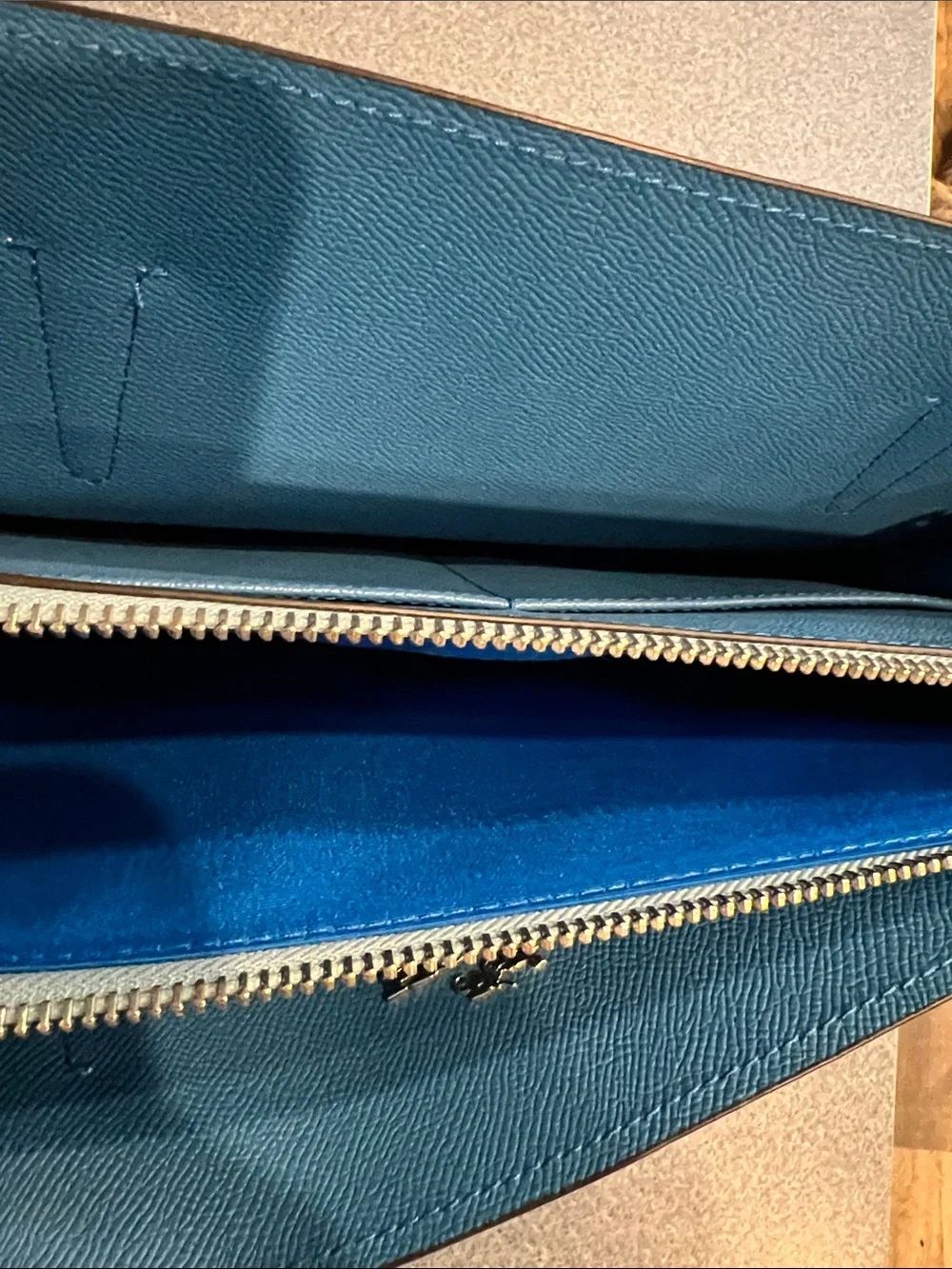 Coach Pale Blue Pebbled Leather Tote with Tag